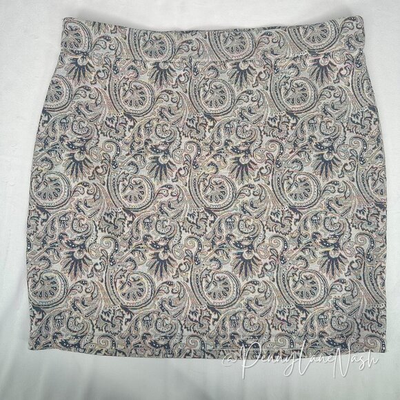 Free People Seasons In Paisley Mini Skirt Size Large - Picture 2 of 10